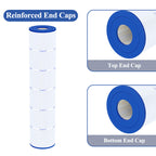 Cryspool® 07112 Filter Compatible with Clean and Clear Plus 520, CCP520, PCC130, R173578, 178585, 817-0143, C-7472, FC-1978, 4×130 Sq. Ft Pool Filter Cartridge, 4 Pack