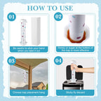 12 Pcs Sticky Fly Trap Fly Stick Indoor Outdoor Long Lasting Adhesive Fly Catcher with Hanging Hook for Wasps Gnats Bugs Insects Moths Fruit Flies Mosquitoes Spiders Fleas (White)