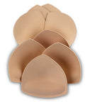 Bra Pad Inserts 4 Pairs, Bra Pads Sewn Padded for Sports Bra A/B C/D Cup Beige Black Optional (A/B Cup, Beige)