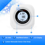 Carbon Monoxide Detectors, 3Pack 4-in-1 Natural Gas Leak Detector & Temperature/Humidity Monitor