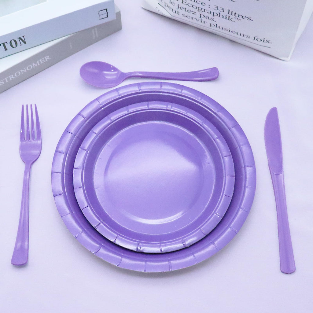 150 Pcs Purple Plastic Silverware Purple Utensils Purple Silverware Set Includes 50 Purple Plastic Forks, 50 Purple Spoons, 50 Purple Knives for Birthday, Wedding, Baby Shower