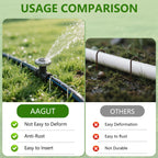 AAGUT Garden Stakes, Yard Landscape Staples Heavy Duty Galvanized 11-Gauge 6 Inch Lawn U Pins for Dog Fence,Tubing Drip Irrigation Hose, Chicken Wire, Weed Barrier Fabric 200 Pack