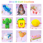 Meland Fuse Beads Kit - 11,000 pcs 36 Color Beads for Craft for Girls Age 5-12 Year Old,5MM Melty Beads Set Including 5 Pegboards, Ironing Paper & Chain Accessories Iron Beads Christmas Birthday Gift