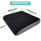 AEROiVi Large Seat Cushion, 2.7 Inch Thick Office Chair Cushion with 3D Mesh Padding, Wedge and Handle Design for Car Seat, Wheelchair, Bleacher, Easy to Clean