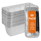 Whaleme 50-Pack Griddle Accessories for Blackstone - Grease Cup Liners Compatible with Blackstone 5017 Griddle, Aluminum Foil Drip Pan Disposable Grease Catcher Tray for 17, 22, 28, 36 Inch