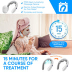 Aeiniwer Neck Massager for Pain Relief Deep Tissue,Electric Portable Lymphatic Drainage Massager with Heat,Portable Neck Massager Gift for Women Men