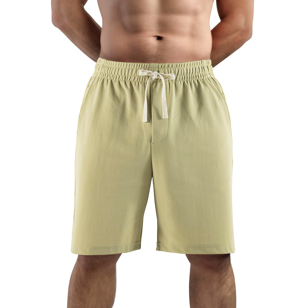 Men's Outdoor Shorts Casual Elastic Waist Drawstring Summer Beach with Pockets Lightweight Hiking Quick Dry Sports Shorts-S Dark Gray