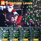 Ollny Christmas Lights 1000 LED 330 FT, IP67 Waterproof Plug in Christmas Tree Lights with Remote, 8 Modes, 3 Timers, Dimmable, House Xmas Indoor Decorations Outdoor Christmas Lights (Cool White)