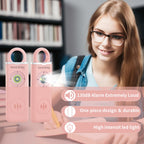 Imstriking Rechargeable Personal Safety Alarm Keychain for Women,Self Defense Keychain Alarm with Strobe Light and 130dB Siren Help Women,Men,Elderly, Emergency Security Whistle Alert (Pink)