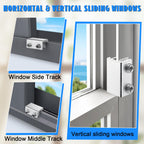 HYIEOU Sliding Window Locks (6 Sets), Secure Window Lock with Key, Window Locks for Up and Down Windows & Horizontal Sliding Windows, Adjustable Window Lock, Sturdy and Durable, Does Not Deform.