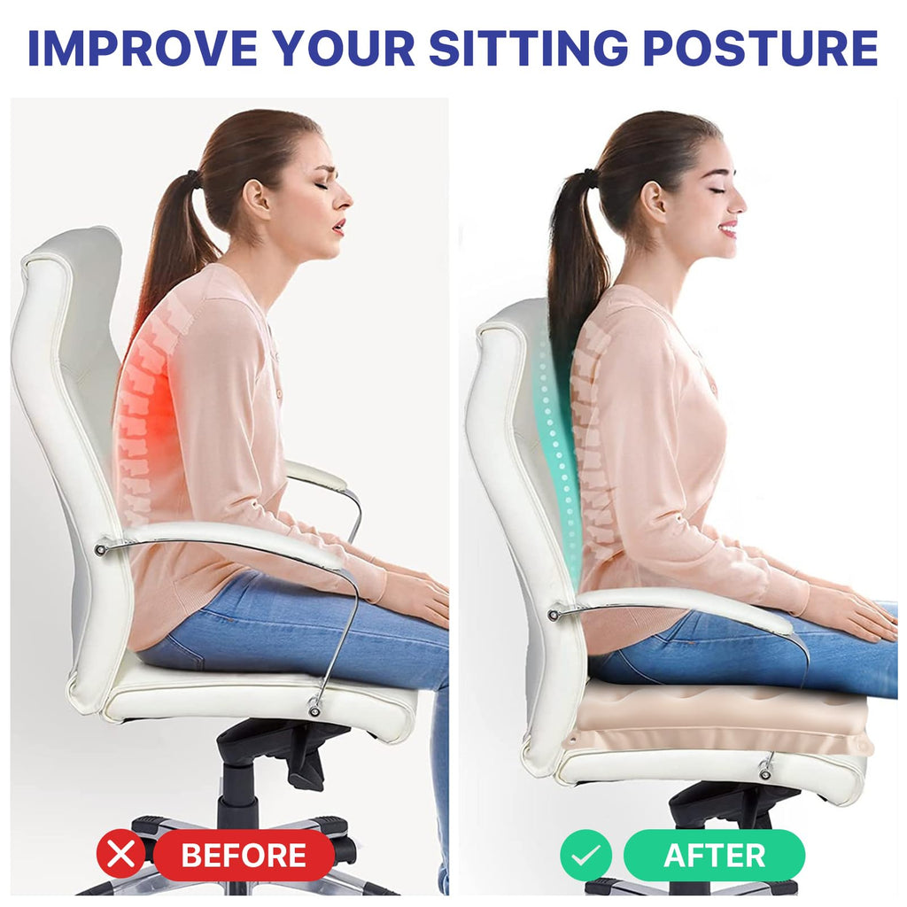 Lainballow 2 Pcs Inflatable Seat Cushions, 18.5 * 18.5'' Waffle Cushion, Pressure Sore Cushions with 2 Inflatable Pump, Inflatable Waffle Cushion Pressure Sore Chair,Prolonged Sitting,Pressure Relief