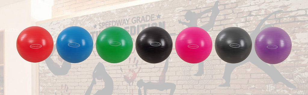BalanceFrom Anti-Burst and Slip Resistant Exercise Ball Yoga Ball Fitness Ball Birthing Ball with Quick Pump, 2,000-Pound Capacity (58-65cm, L, Pink)