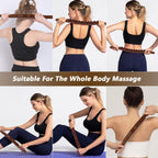Guasha Wood Stick Tools Wood Therapy Massage Tools for Body Shaping,31 Beads Back Massage Roller Stick,Lymphatic Drainage Massager for Body Shaping (31beads)