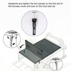 DICMIC Truck Tonneau Cover Replacement and Accessories Part Kit for Hard Tri-fold & Quad-fold Truck Bed Cover Include Nut, T-Bolt and Tonneau Cover Clamp, 4X Rear Clamp