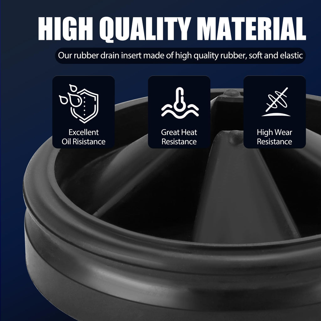 3 3/8" Garbage Disposal Splash Guard Sink Baffle QCB-AM Replacement for InSinkErator Evolution Series, Upgraded Funmit Removable Quiet Collar Drain Plugs, Garbage Disposer Accessories, Black