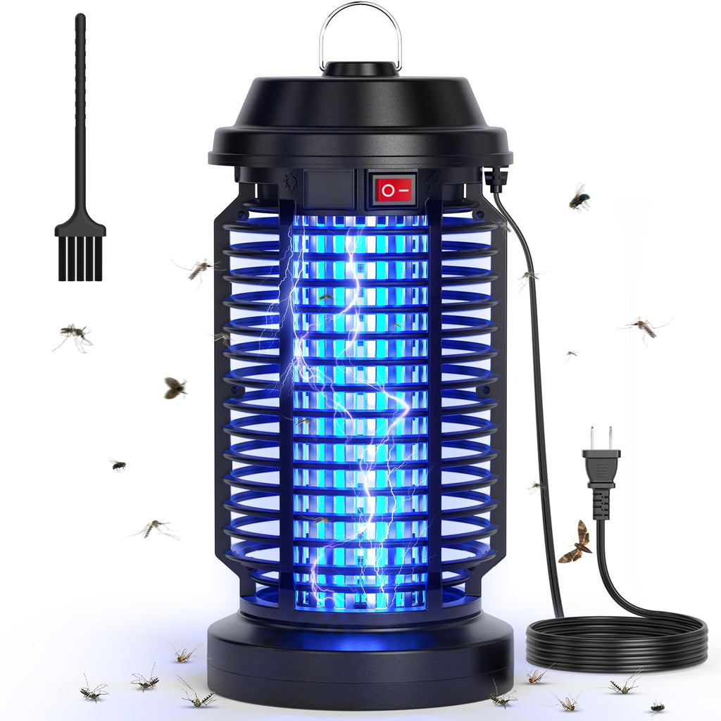 YISSVIC Bug Zapper Outdoor Indoor Waterproof Electric Mosquito Lamp Fly Zapper Killer Effective 4200V Plug in for Home Patio Office Courtyard