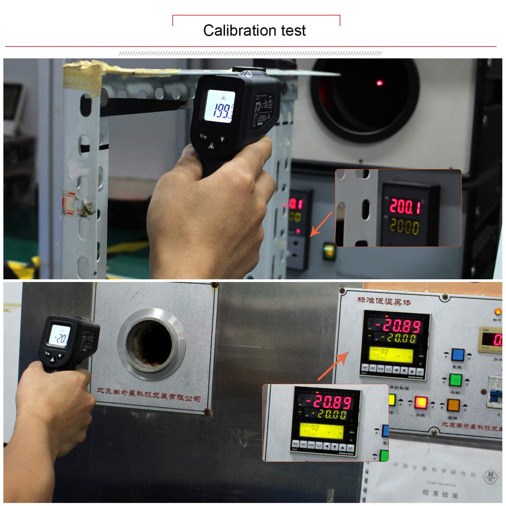 Kaemeasu Digital Infrared Thermometer -58℉-716℉ (-50℃ to 380℃) High Precision Handheld Non-Contact Electronic Thermometer Gun KM-380
