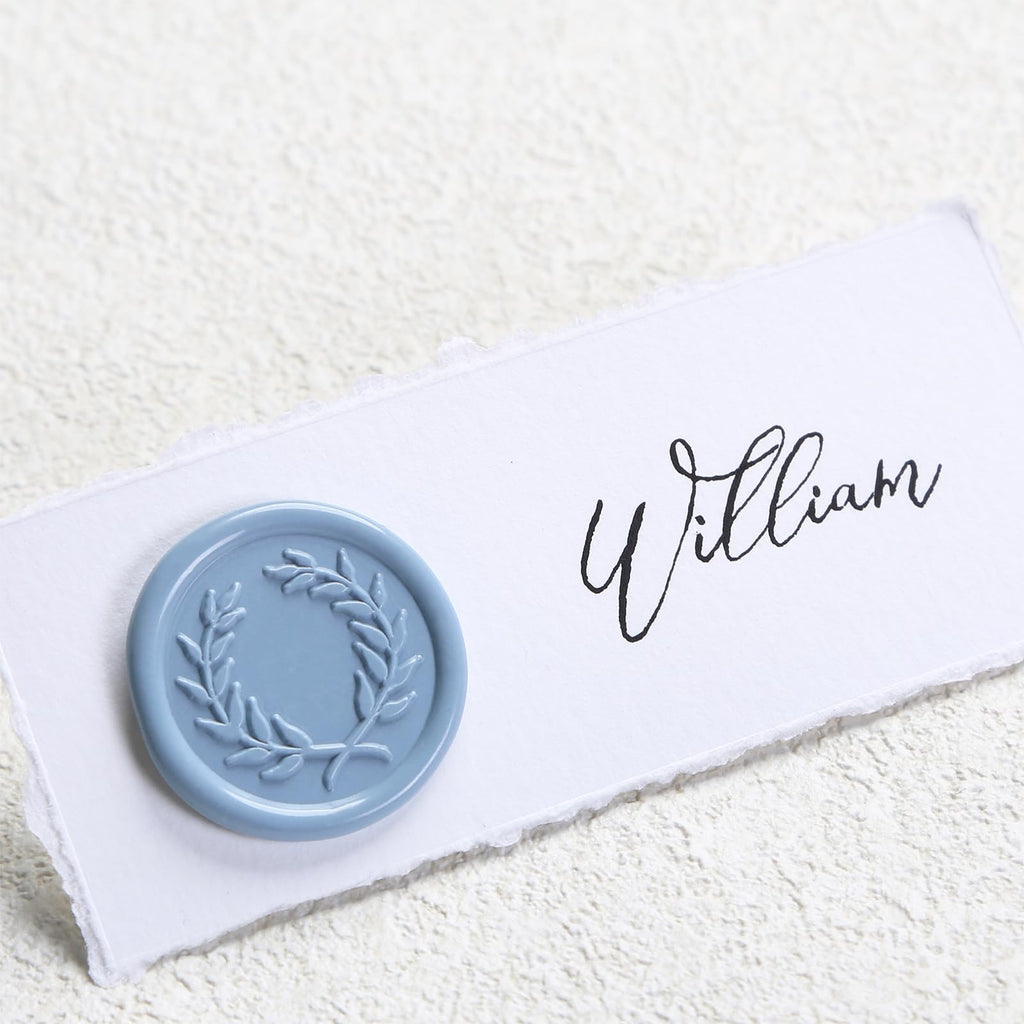 UNIQOOO Light Dusty Blue Glue Gun Sealing Wax Sticks for Wax Seal Stamp - Perfect for Wedding Invitations, Cards Envelopes, Snail Mails, Wine Packages, Christmas Gift Ideas, Pack of 8