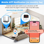 WiFi Rechargable Smart Wireless Caregiver Pager Call Button System Nurse Calling Alert System for Elderly Patient Seniors Disabled Kids 2 SOS Panic Buttons 1 Receiver (only Supports 2.4GHz Wi-Fi)