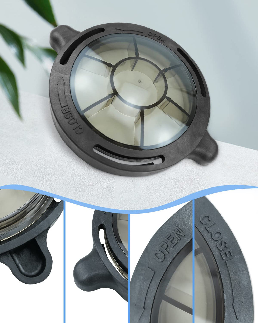 Pool Pump Lid Replacement Fit for Splapool Pureline Deluxe Above-Ground In-Ground Pool Pumps 0. 75 hp 1 hp 1.5hp Pump Pool Strainer Lid Replace #72728 72729 72730 72729 Swimming Pool Pump Basket Cover