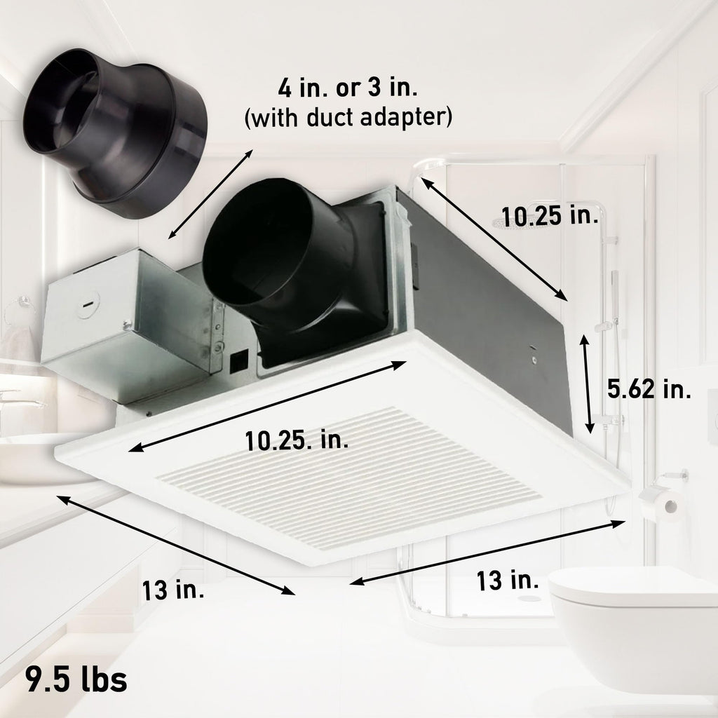 Panasonic WhisperFit Retrofit Ceiling Mount Bathroom Exhaust Fan, 50-80-110 CFM, FV-0511VF1