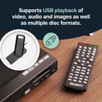 2025 Model HDMI DVD Player for TV | 1080P Region Free DVD Players for Smart TV | Mini DVD Player with USB, CD & MP3 | HDMI Cable, RCA Cable & Remoted Control | MAJORITY DVD Player