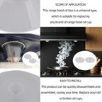 Walmine Transparent Round Plastic Range Hood Oil Cup Thread Dia 4.5mm Hood Oil Collection for Home Pack of 2