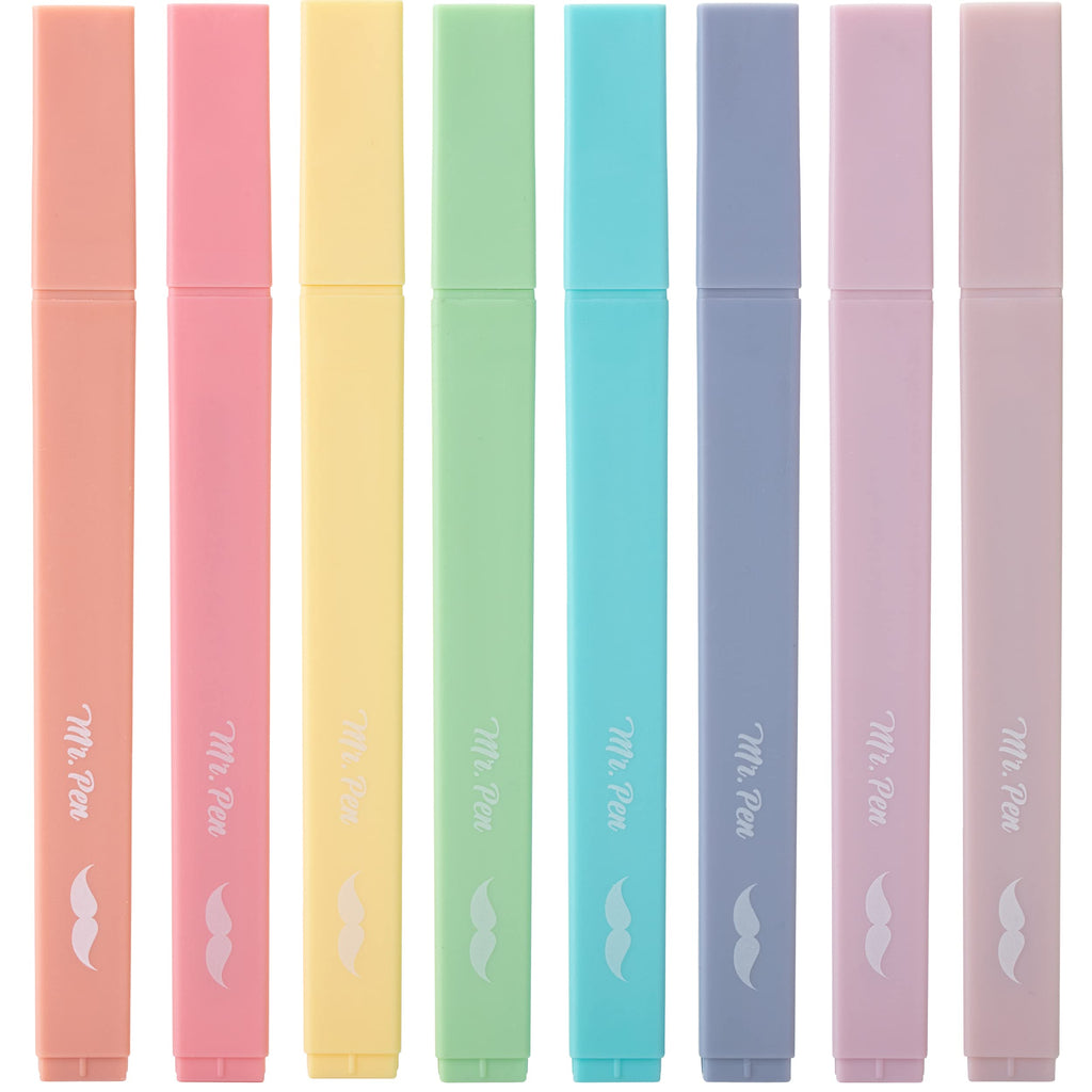 Aesthetic Highlighters No Bleed, 8 Pack, Candy Colors