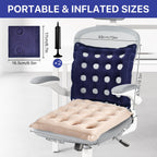 Lainballow 2 Pcs Inflatable Seat Cushions, 18.5 * 18.5'' Waffle Cushion, Pressure Sore Cushions with 2 Inflatable Pump, Inflatable Waffle Cushion Pressure Sore Chair,Prolonged Sitting,Pressure Relief