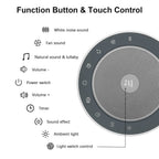 White Noise Machine with 30 High Fidelity Soundtracks, 7 Colors Night Lights, Full Touch Metal Grille and Buttons, Timer and Memory Features, Plug in, Sound Machine for Baby, Adults
