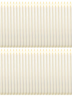 Funtery 48 Pcs Flameless LED Taper Candles Fake Candles Battery Operated Candles Bulk 11 Inch Flickering Taper Candles LED Tall Candles for Christmas Valentine's Day Church Wedding(Ivory)