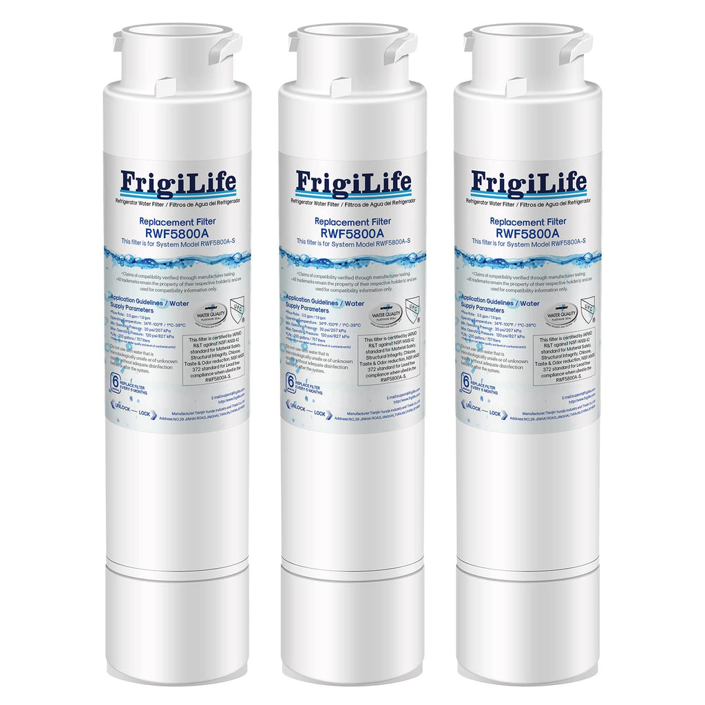 FrigiLife Refrigerator Water Filter Compatible with Frigidaire EPTWFU01, EWF02, Pure Source Ultra II, 3PACK