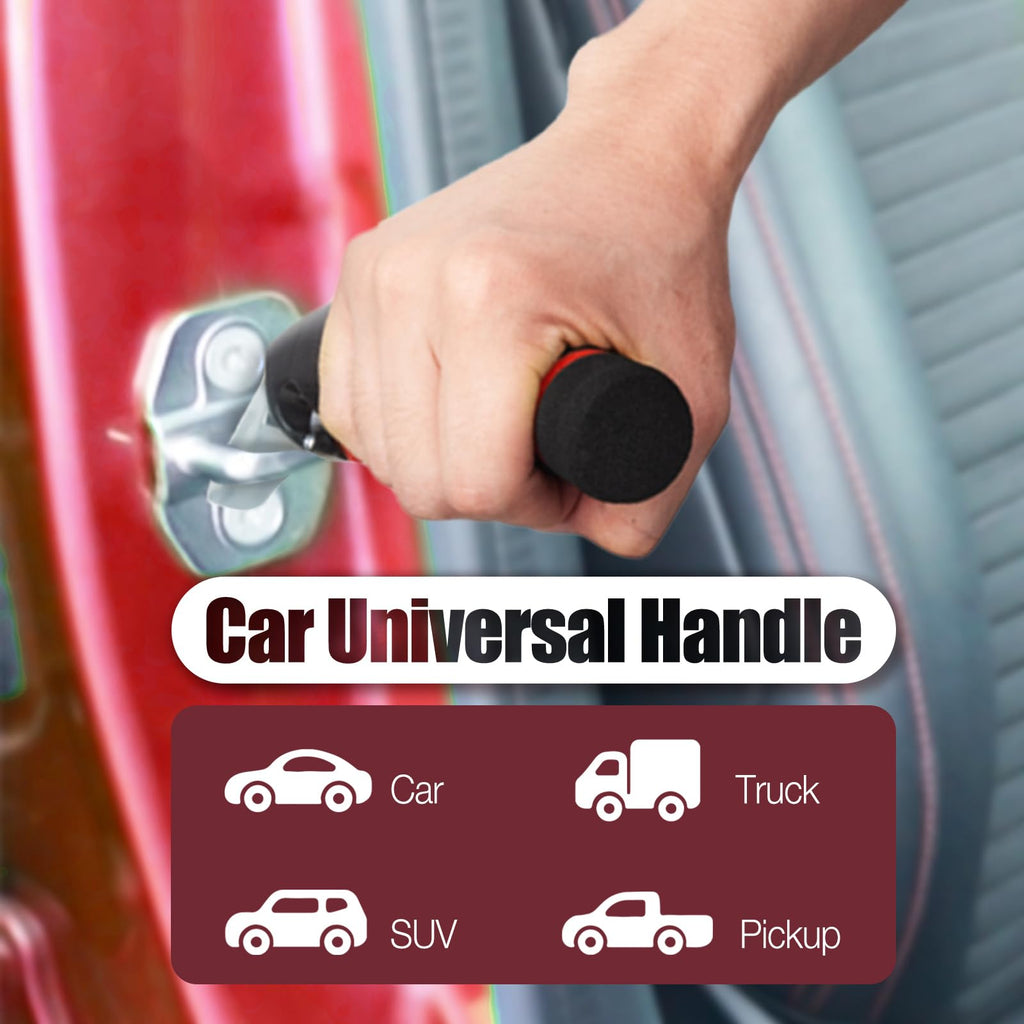 KOUNATSURI Car Door Handle for Elderly Car Handle Assist Support Handle Multifunction Handle Car Door Latch Handle for Seniors and Handicapped Red