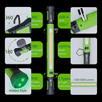 JINLITE Magnetic Work Light - 3000LM Rechargeable LED Work Light Bar, 5200mAh Under Hood Mechanic Light for Garage, Workshop, Vehicle Inspection (1 Pack Green)