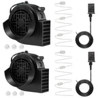 Envanptaz 2-Pack Inflatable Fan Blower Replacement, 12V 1.2A Air Blower for Inflatables with 3 LED Light Strings for Thanksgiving Christmas Halloween Yard Party Holiday Inflatable Decorations
