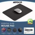 Essential Office & Gaming Mouse Pad, 30% Larger, 8.5” x 11” in, Black