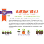 Purple Cow Organics All Natural Seed Starter Mix for Fast Germination and Vigorous Seedlings with Strong Root Systems for Indoor Home Gardens, 12 Quart Bag
