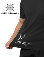 Mens Athletic Sun T-Shirts Lightweight Shirts UV Protection Clothing for Men Outdoor Hiking Shirts Gym Shirts Sports Shirts Black