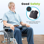 Soft Support Memory Foam Seat Cushion - Wide Cushion for Wide Hip Office Workers, Car Drivers - Sciatica,Tailbone Pain Relief,Office Chair Cushion & Car Seat Cushion (Gray)
