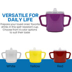 Providence Spillproof Compact 8oz Adult Sippy Cup with 2 Handles - Sip Cups for Adults for Limited Mobility - Handicapped Accessories - Handicap Cups for Elderly Care - Made in the USA - Purple - 3