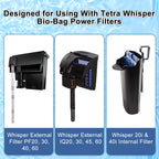 10 Pack Filter Cartridge for Tetra Whisper Bio-Bag Filters, Large Replacement Filter Cartridges for Aquariums Compatible with Tetra Whisper Filters 20i,40i/IQ20,30,45,60/PF20,30,40,60 and ReptoFilter