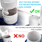 AMI PARTS 3 Pack Pool Cleaner Bags with Zipper, Universal Replacement Leaf Bags Fits for Po.laris 280 480 K13 K16