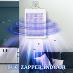 Qualirey Electric Bug Zapper Indoor, 3000V Powerful Mosquito Killer USB Powered Mosquito Zapper Lamp, Insect Traps Fly Zapper for Home, Kitchen, Bedroom, Baby Room, Office(White)