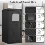 RRGFB Far Infrared Sauna Box with Red Light Therapy, Portable Dry Sauna for Relaxation, Detoxification, Carbon Crystal Heating,9 Levels, Full Size 5.9ft×2.9ft×2.6ft