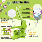 MK.Bear Button Maker Machine 58mm (2.25 in) Installation-Free, DIY Button Pin Maker Machine, Badge Punch Press with Free 100pcs Badge Supplies & Pictures & Circle Cutter & Magic Book