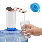 Myvision Water Dispenser for 5 Gallon Bottle, Portable USB Charging Electric Water Pump, Drinking Water Jug Pump for Home, Kitchen, Living Room, Office, Camping, Universal for 3-5 Gallon (Plus W)