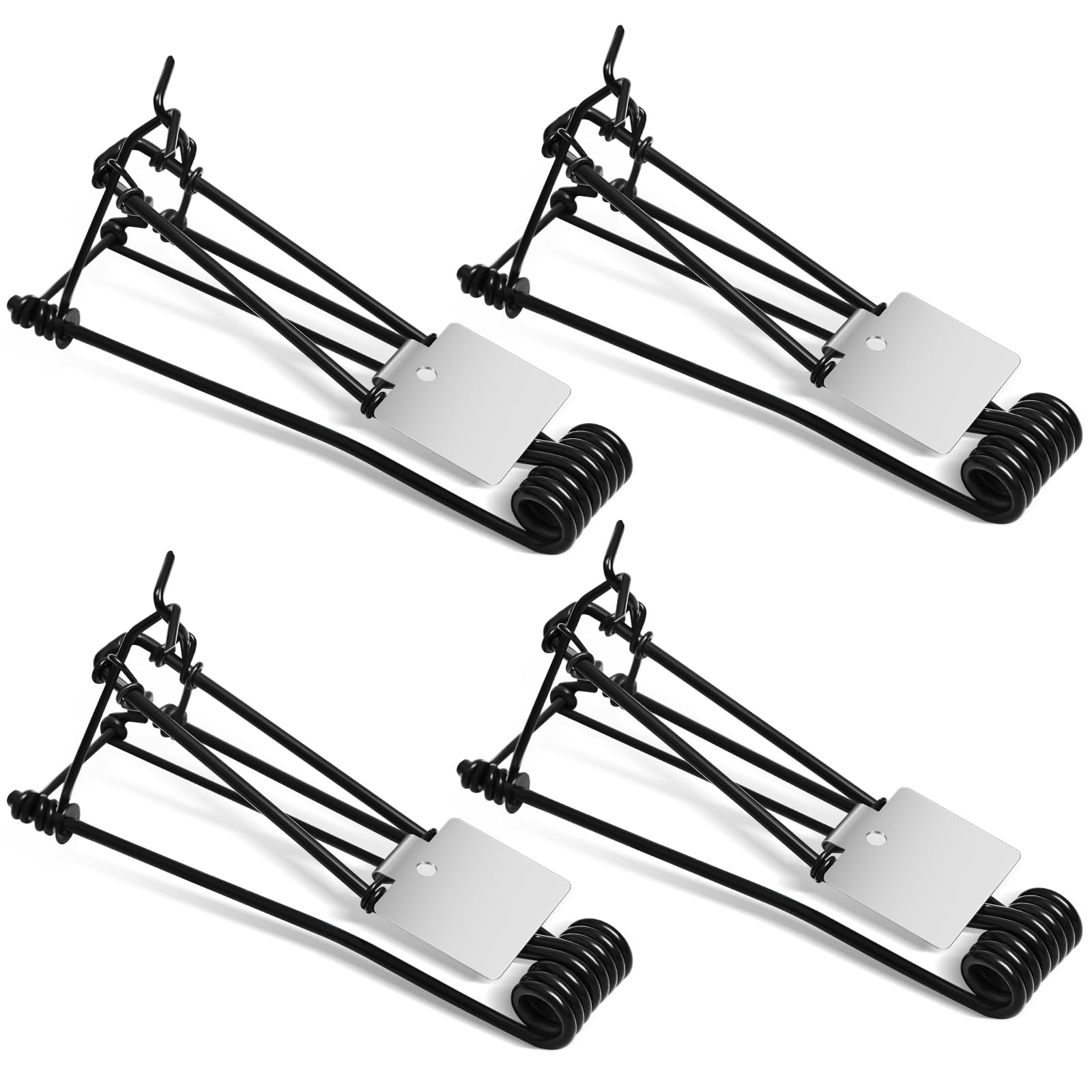 Qualirey 4 Pcs Outdoor Gopher Trap Easy Set Mole Trap Weather Resistant Gopher Killer Vole Trap for Lawn Garden Farm (Black)
