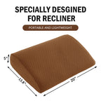 HOMBYS Lumbar Support Pillow for Recliner Chair, Memory Foam Back Support Cushion for Elderly,Extra Large Lumbar Support Pillow with Extension Straps, Thick Backrest for Home Reading