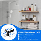 Double Sided Adhesive Pads,Heavy Duty Mounting Tape,48Pcs 3mm Thickness Pre-Cut Foam Tape,Super-Sticky Black Strong Pads Rectangle Shape Waterproof for Walls Picture, Car, Home, Office