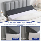 Queen Size Bed Wedge Pillow for Headboard Gap Filler, Long Triangle Wedges Bolster Nora Pillows for Sleep,Between Mattress and Headboards,Must Have Home Essentials,Bedding Sets Collections Beds Decor